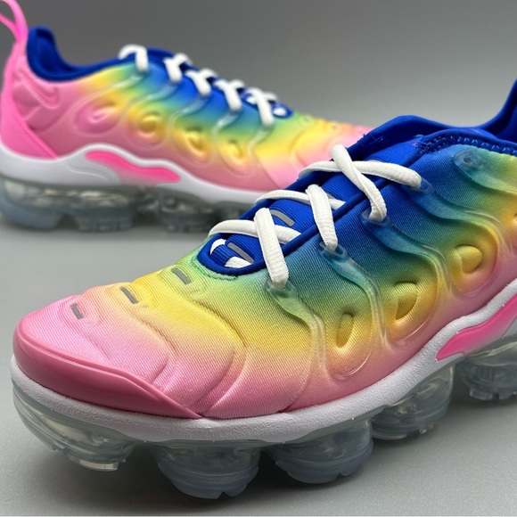 Nike Air VaporMax Plus Rainbow Pink Green Blue Yellow Women - Picture 9 of 13